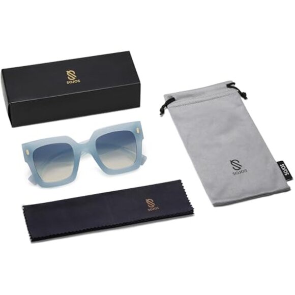 Vintage Oversized Square Sunglasses Retro Chic UV400 Protection Y2K Style main image 5